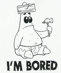 I am bored cartoon image