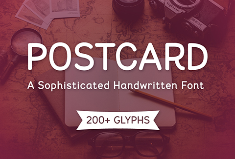 postcard font