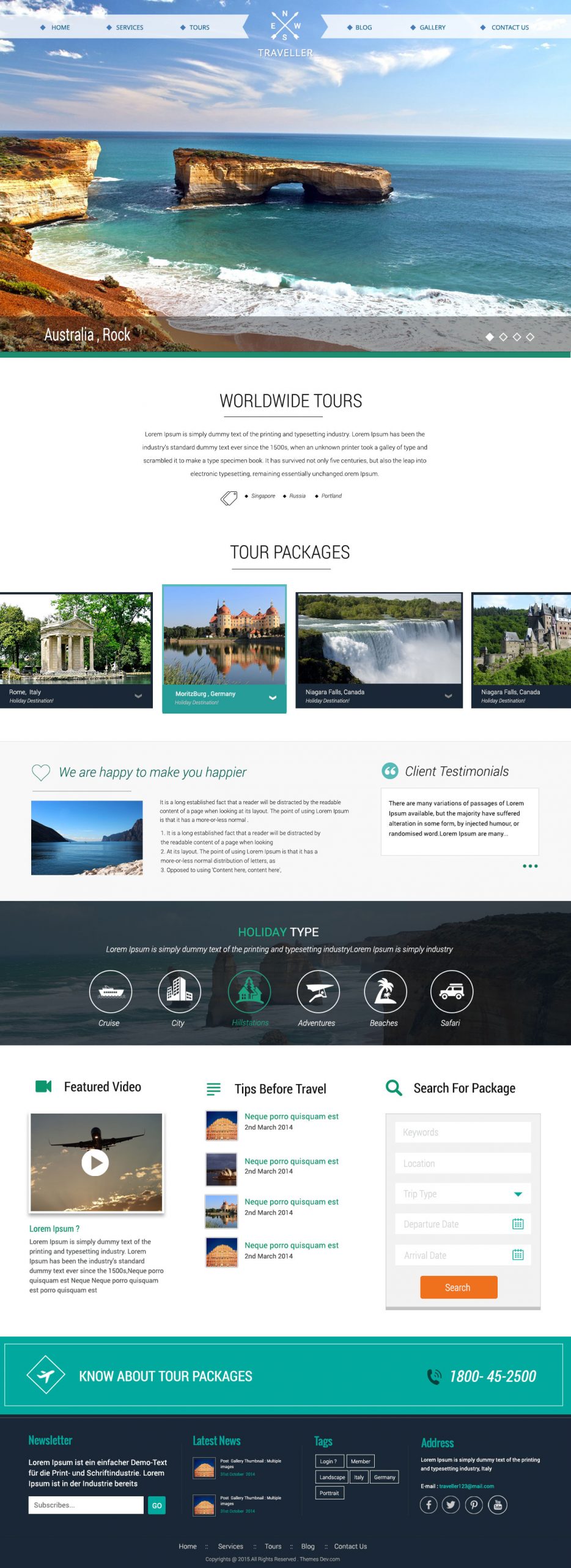Free website PSD template