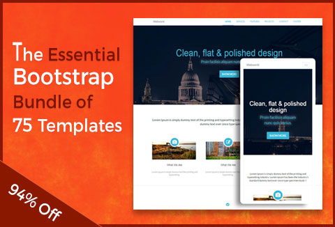 Feature image of 75 Unique Bootstrap Website Templates