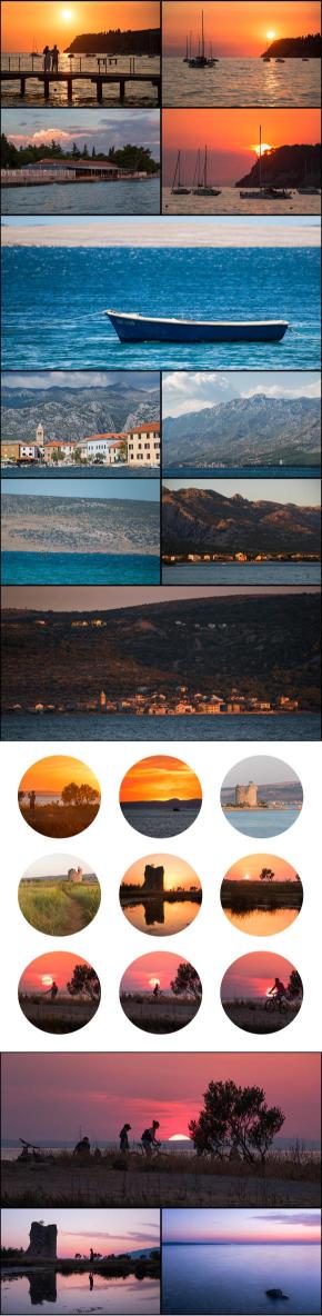Collage of High resolution images of seascapes