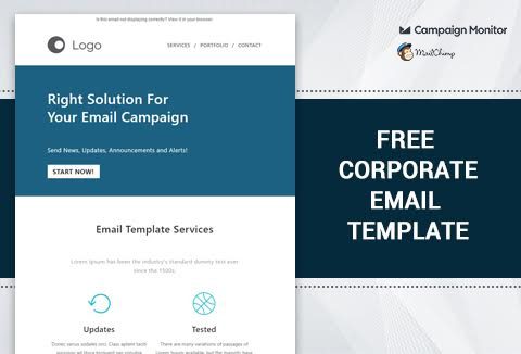 corporate email template free for your business