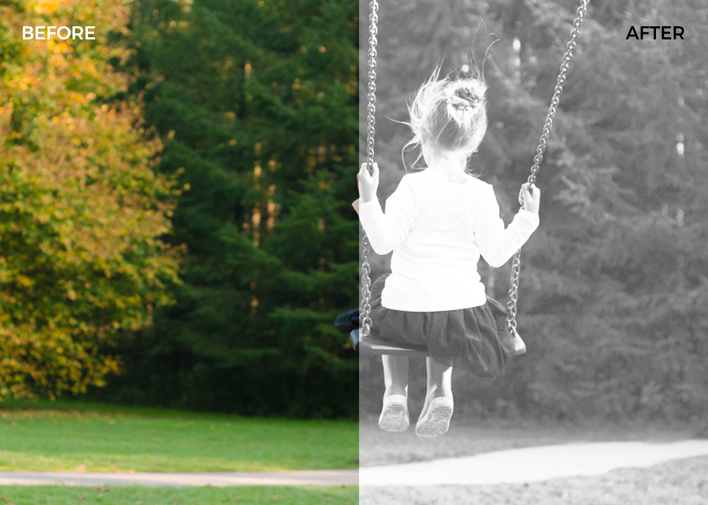 Old effect to Photos with Black and white Photoshop actions 