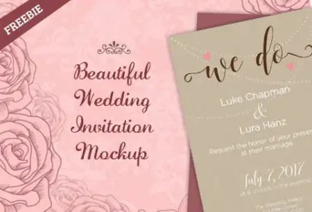 Free wedding invitation mockup feature image