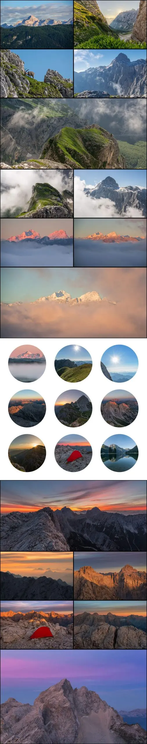 Long carousal of Mountain stock images