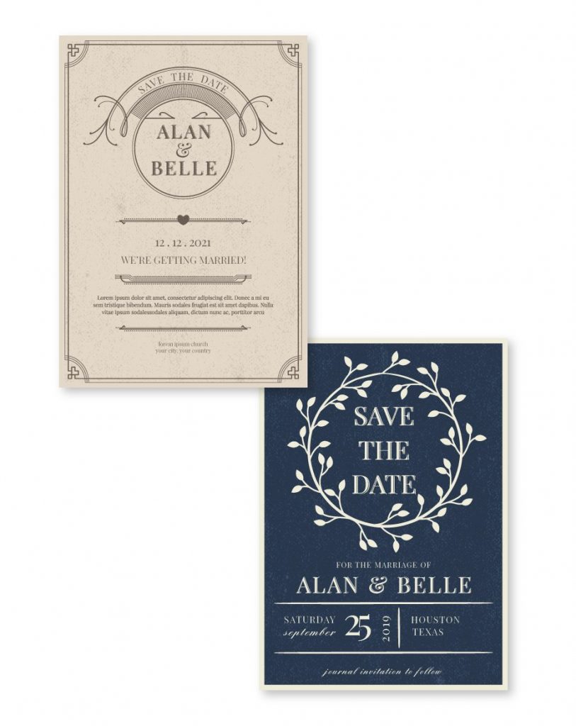 10 Vintage Wedding Invitation Templates | DealFuel