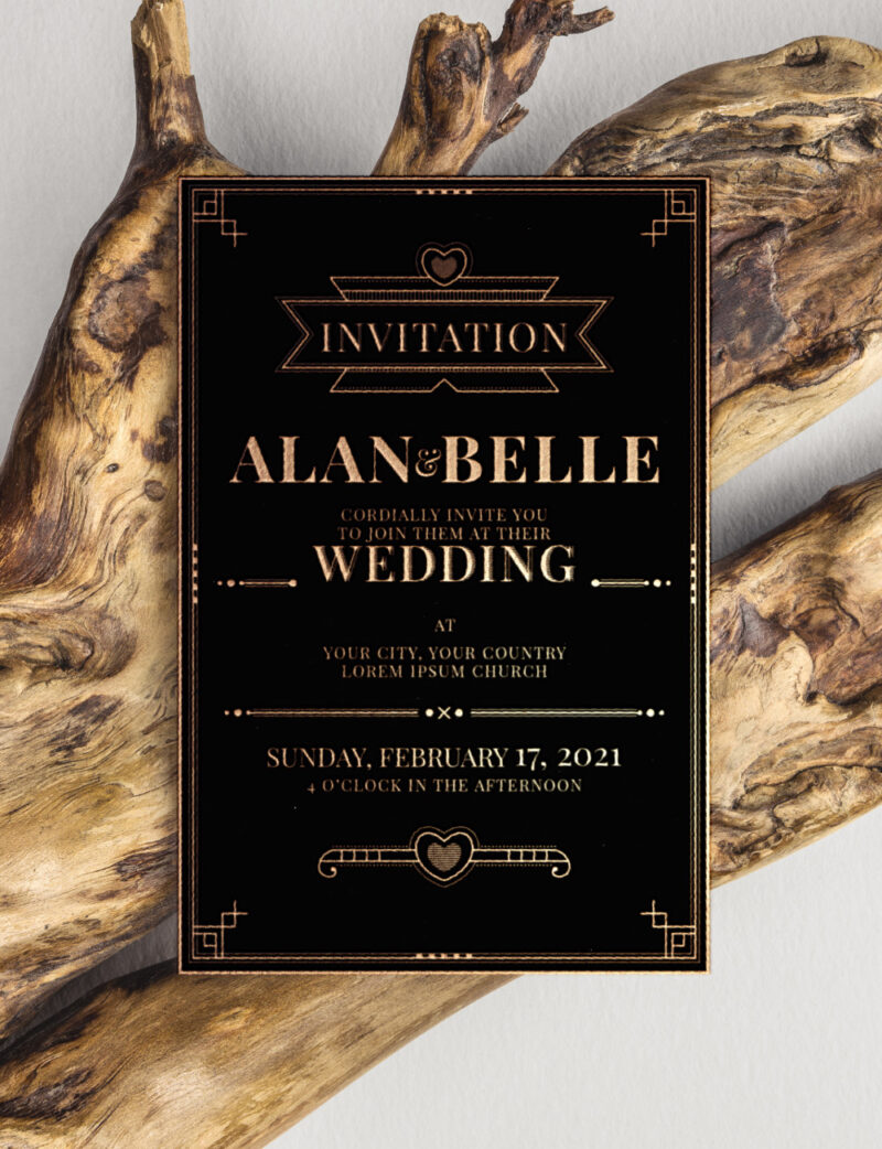 10 Vintage Wedding Invitation Templates | DealFuel