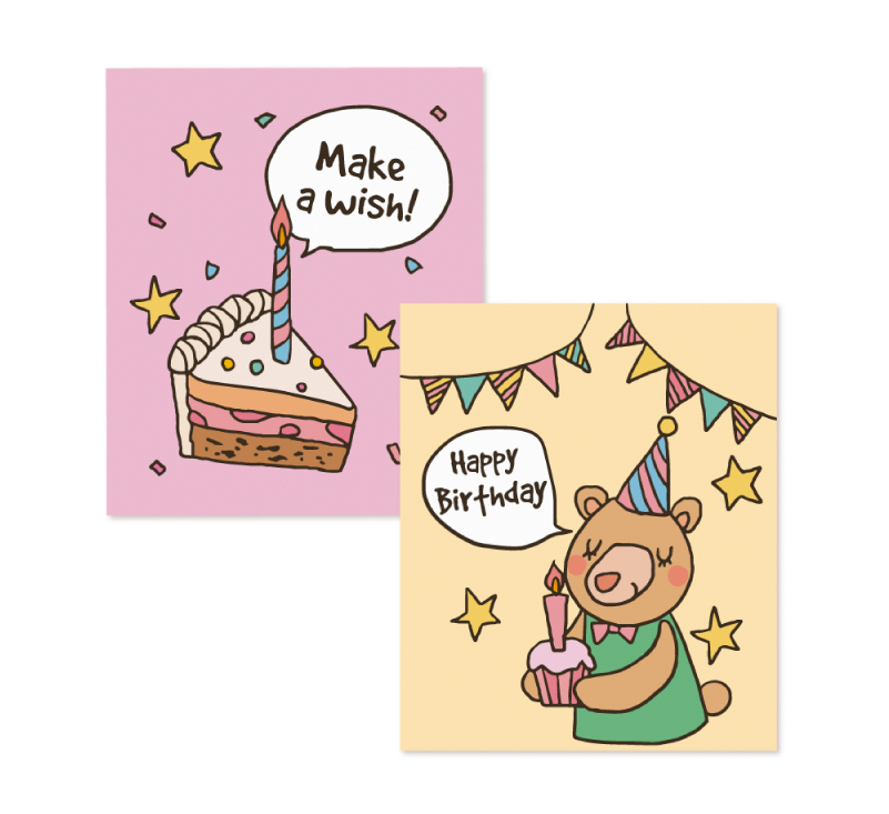 Hand-Drawn Birthday Cards Collection
