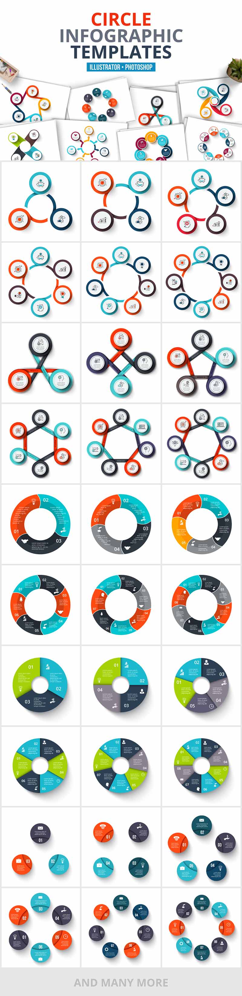 1200 Interactive Infographic Templates- 06_Circles