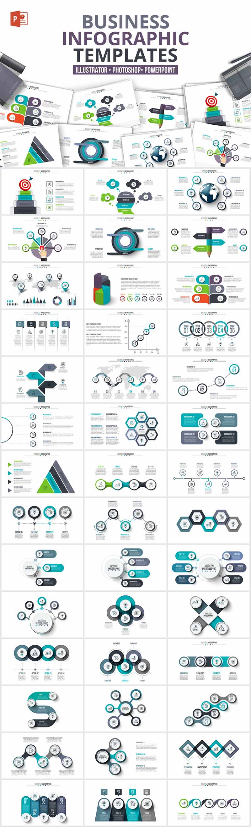 1200 Interactive Infographic Templates- 14_Business