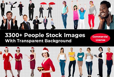 a bundle of 3300 people stock images with transparent background