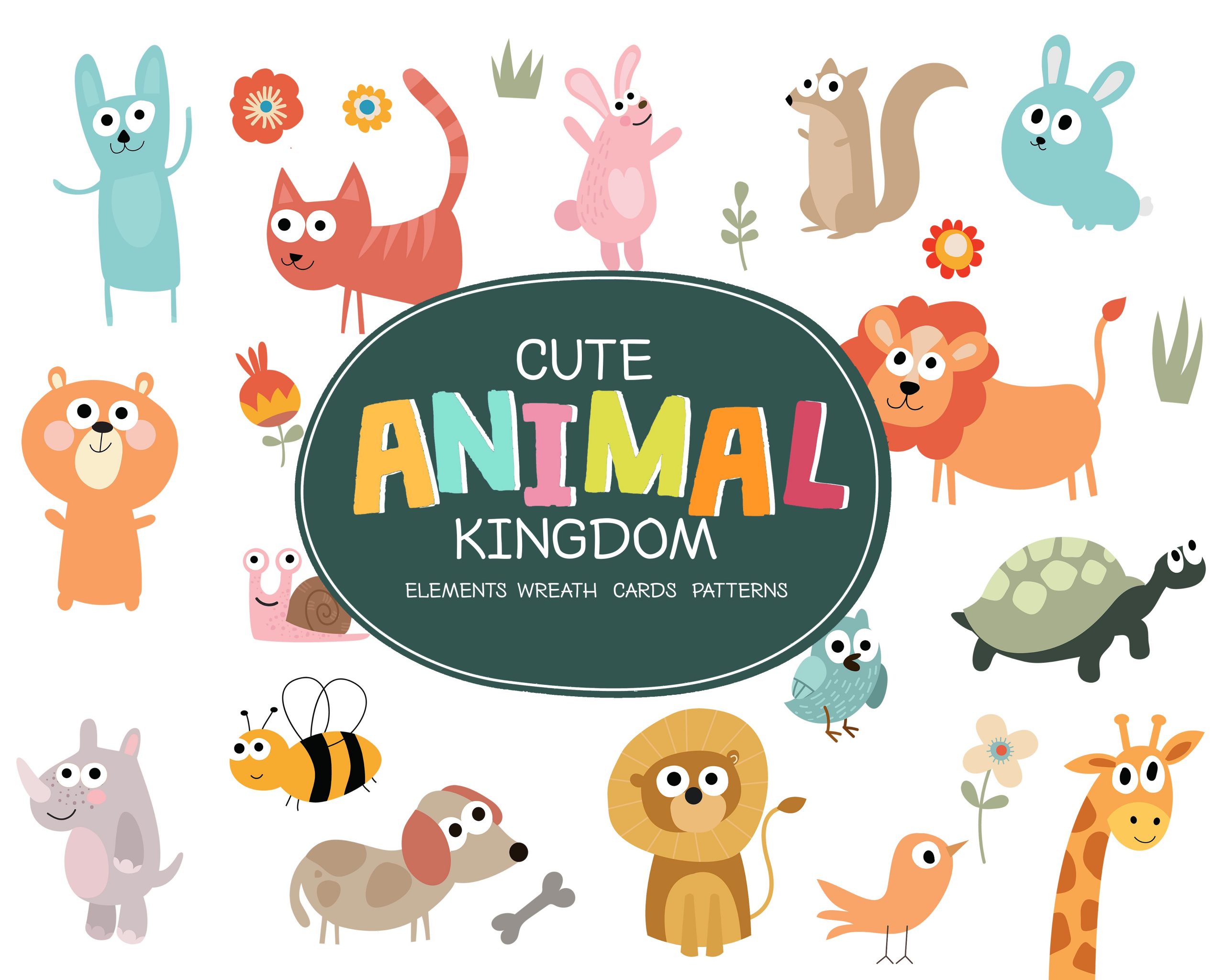 The Tiny Joy Kids Vector Bundle - Cute Animals 
