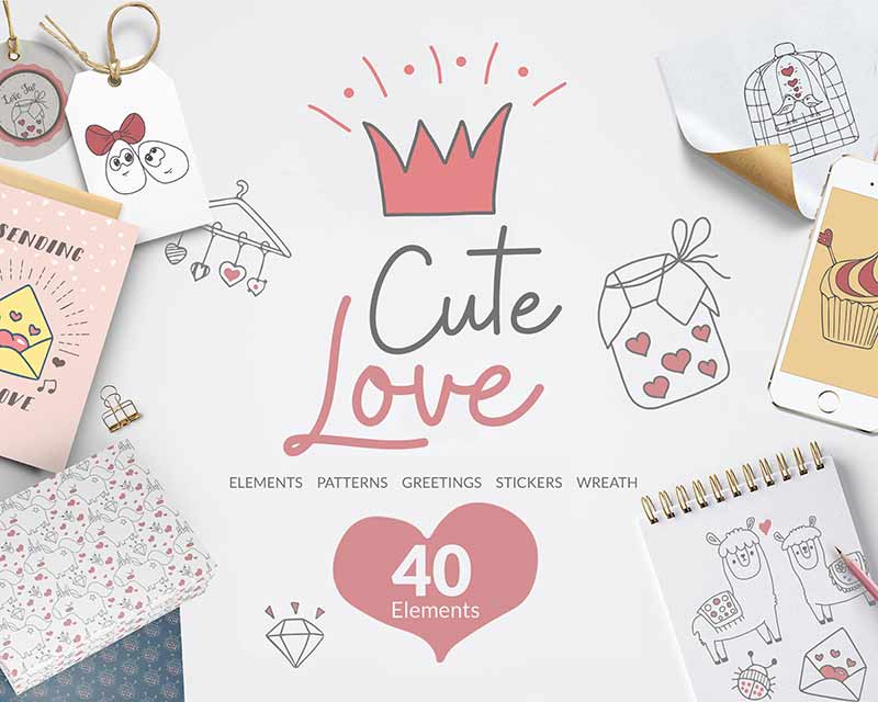 The Tiny Joy Kids Vector Bundle - Cute Love