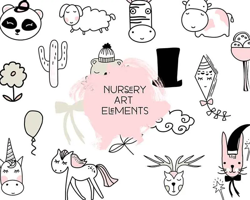 line-art-vector-elements line art vector elements pack