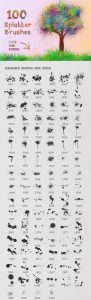 100 Splatter Brushes - Preview