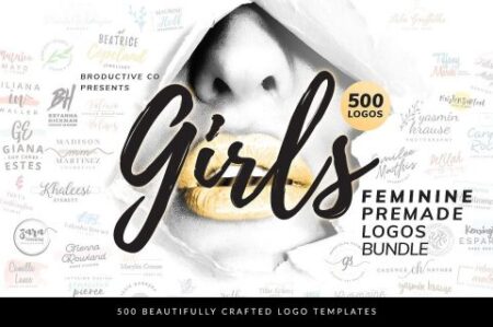 500 Girls Feminine Premade Logos Bundle - DealClub Deal