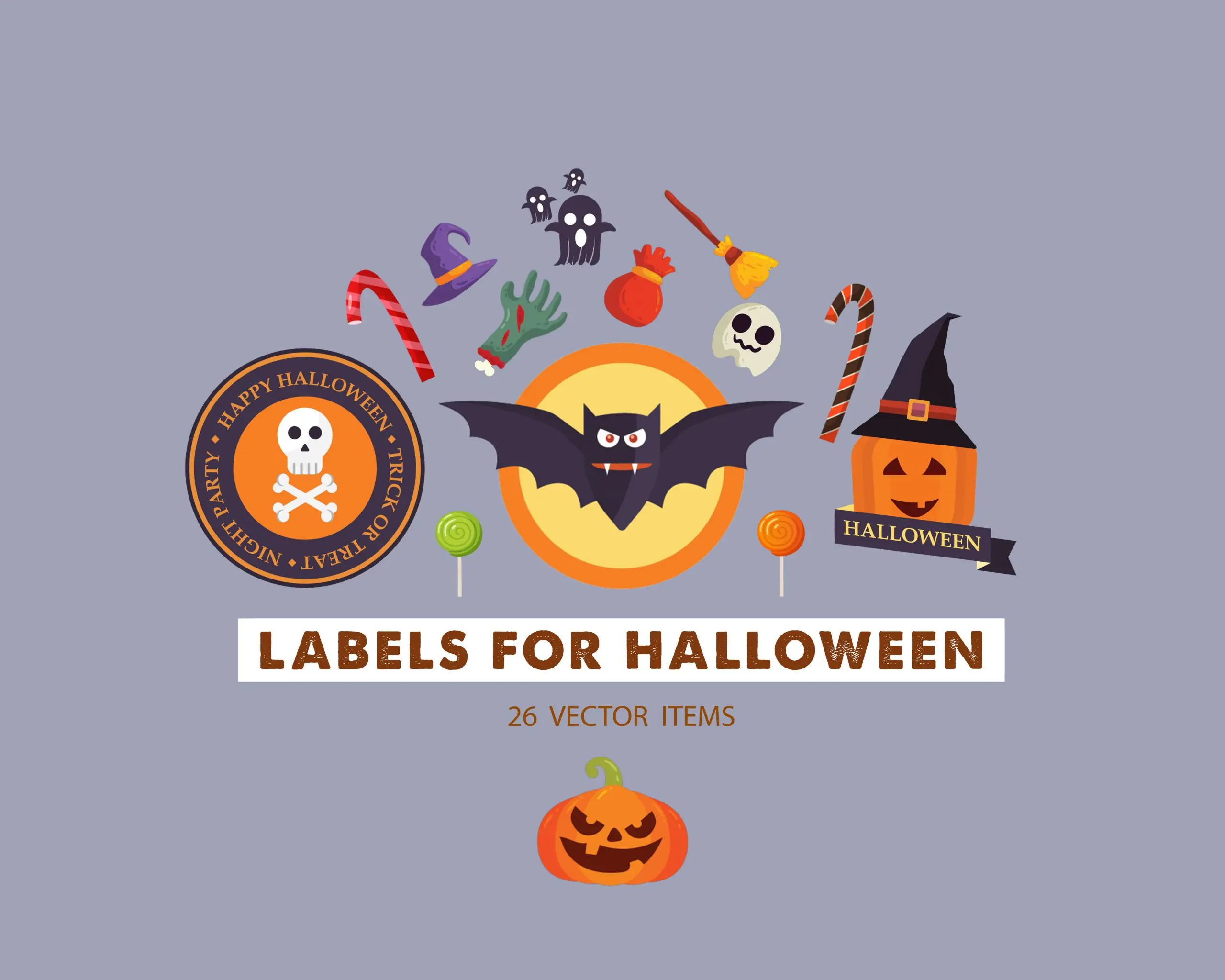 Halloween-Labels-Vector Labels for Halloween