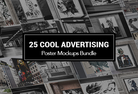 25 Cool Advertising Poster Mockups Bundle