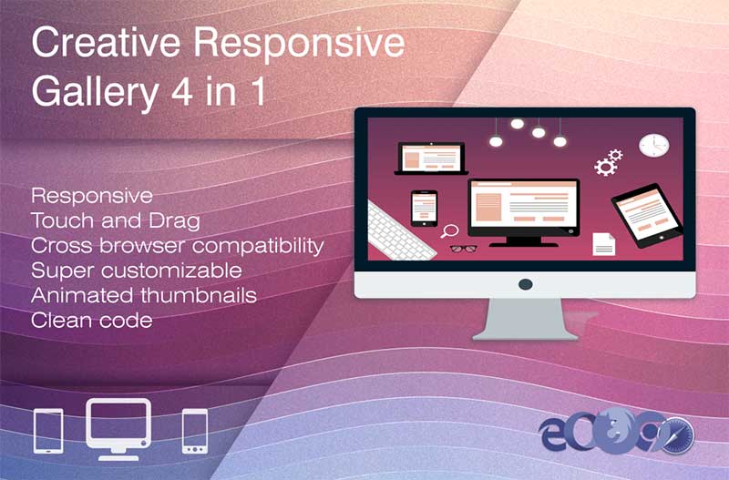 Creative Responsive Gallery 4-in-1 | Touch & Drag Creative Image Gallery Plugin