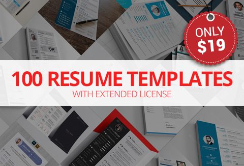 100 best resume templates with extended license for 19 dealfuel extended resume template