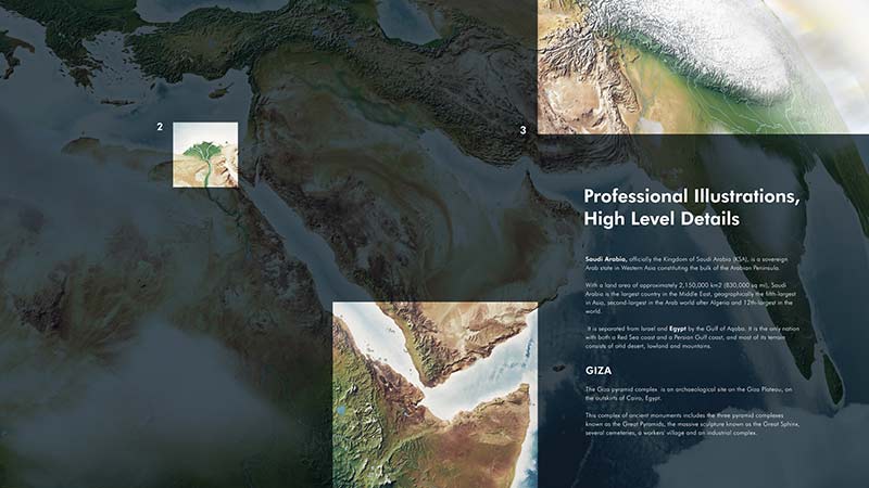 3D World Map Graphics Bundle-Details