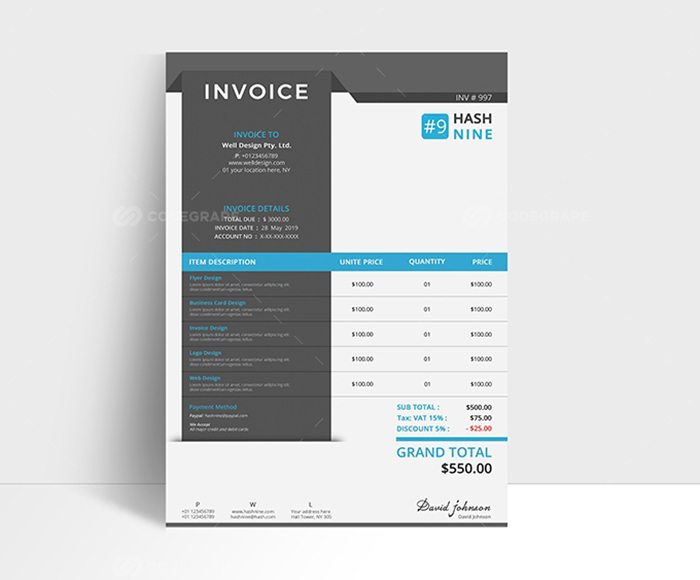 modern invoice template bundle 50 print ready fully modern invoice