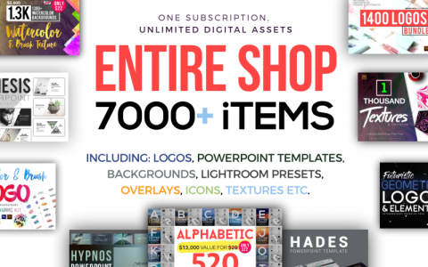 Lifetime Access To The Entire Shop With 7000+ Creative Graphics Items