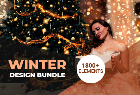 Winter Design Bundle Of 1800+ Elements