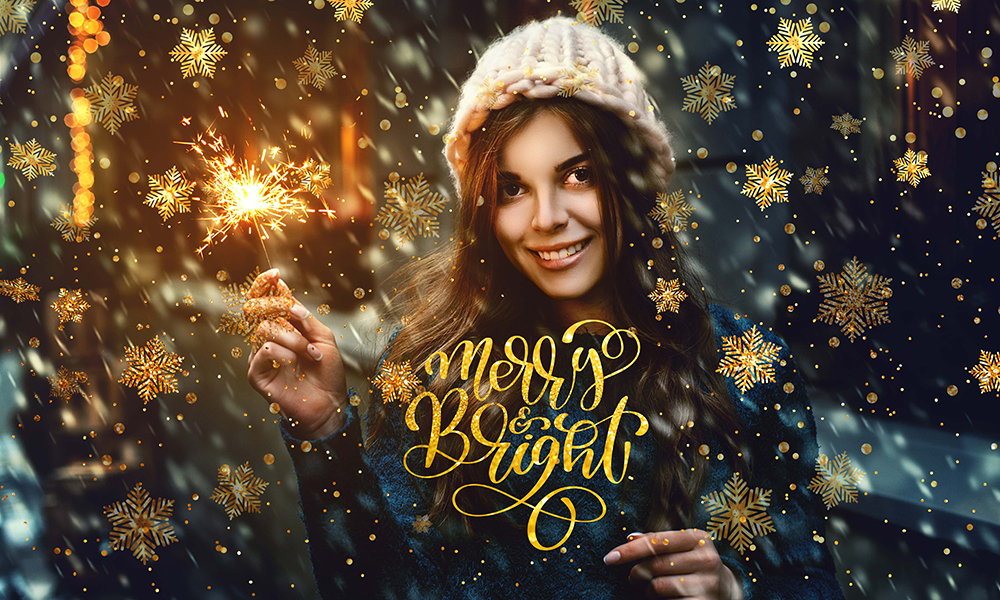 50 Photo & Text Overlays Bundle - Merry & Bright