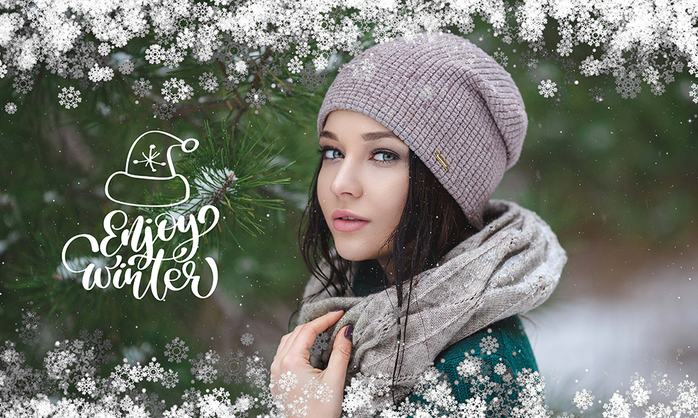 50 Photo & Text Overlays Bundle - Enjoy Winter