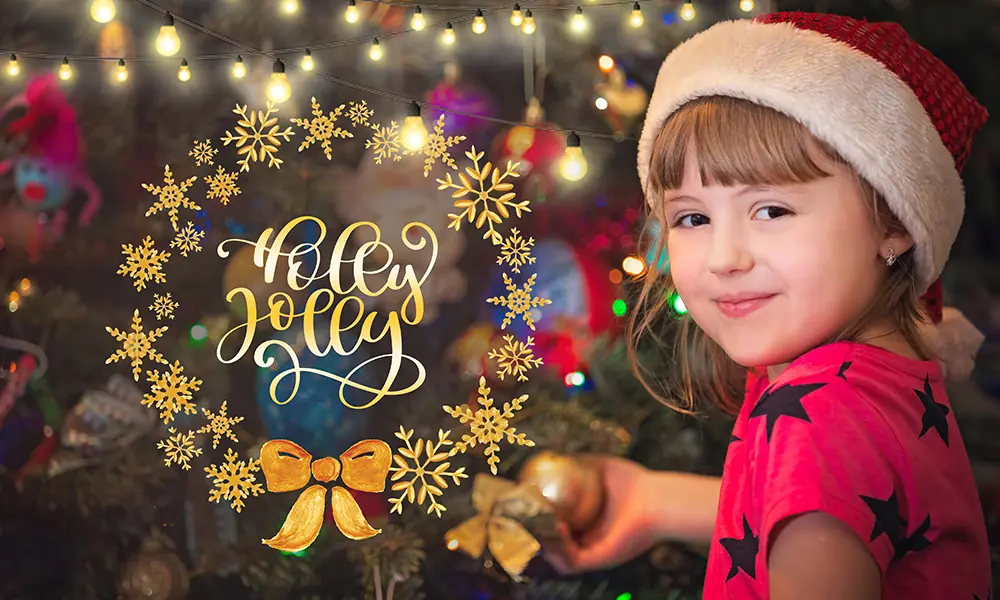Holly Jolly Text Overlay 50 Photo & Text Overlays Bundle - Holly Jolly
