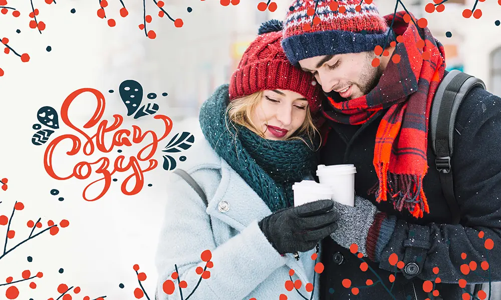 Stay Cozy Photo & Text Overlay 50 Photo & Text Overlays Bundle - Stay Cozy