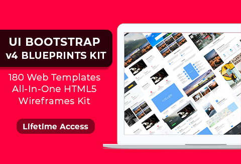 An Amazing UI Bootstrap V4 Blueprints Kit With 180 Web Templates