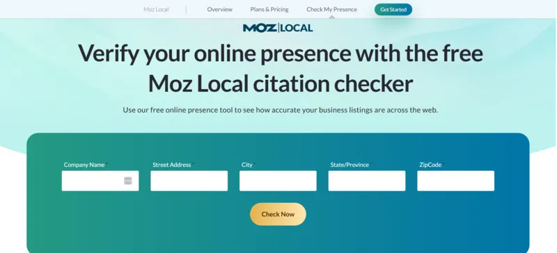 Moz Local Citation Checker