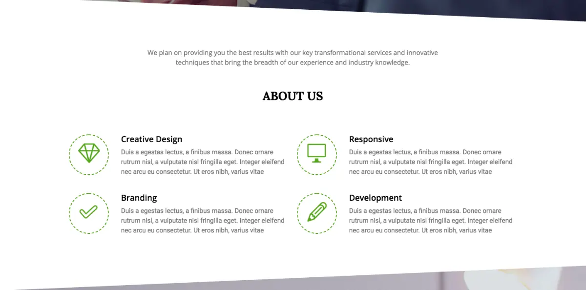 Brito Theme About Us page Preview Brito Theme Preview - About Us