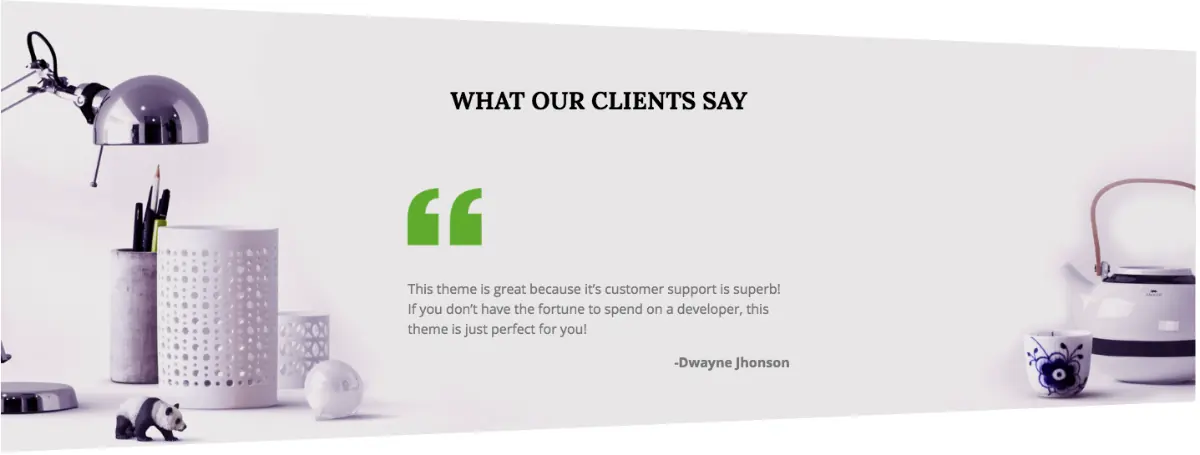 Brito Theme Testimonials Preview Brito Theme Preview - Testimonials