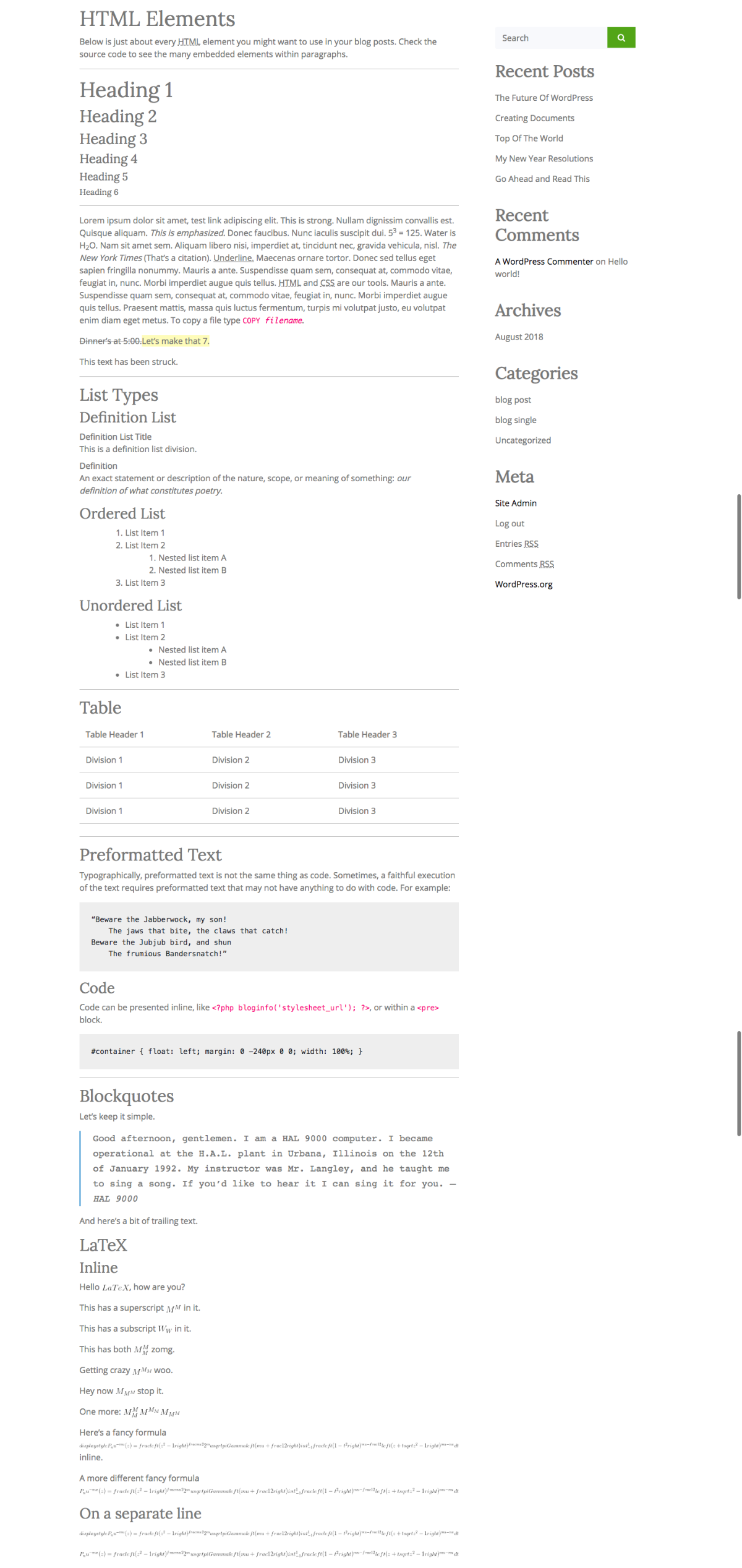 Brito Theme Preview - Typography