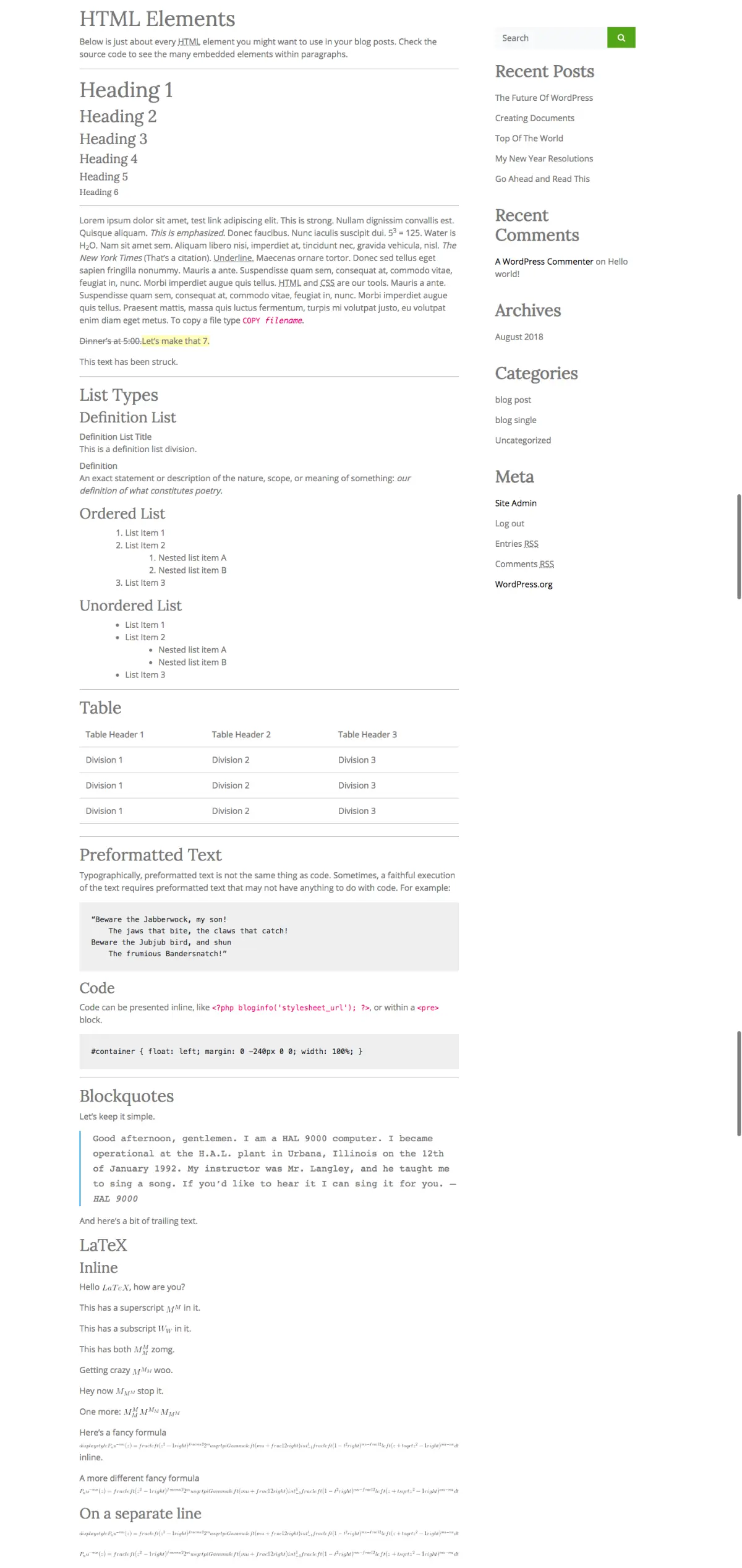 Brito Theme Typography Preview Brito Theme Preview - Typography