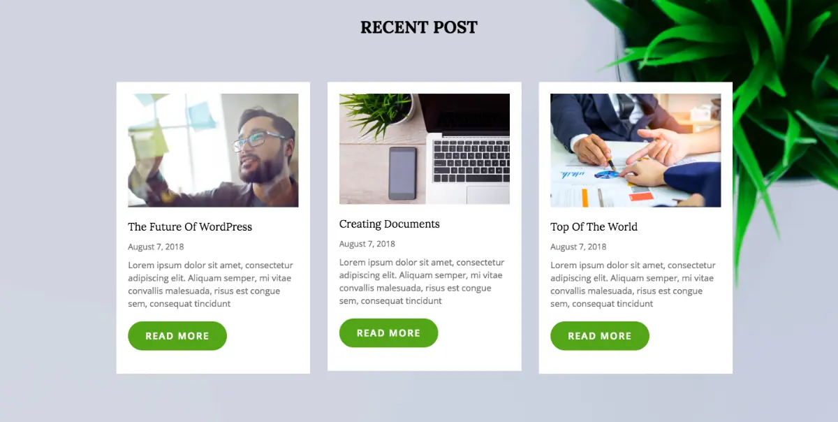 Brito Theme Recent Posts Preview Brito Theme Preview - Recent Posts