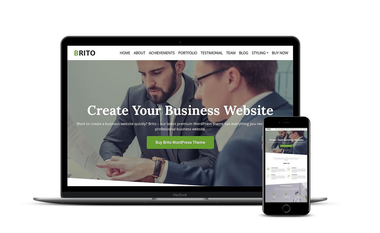 Brito Theme Preview - Responsiveness