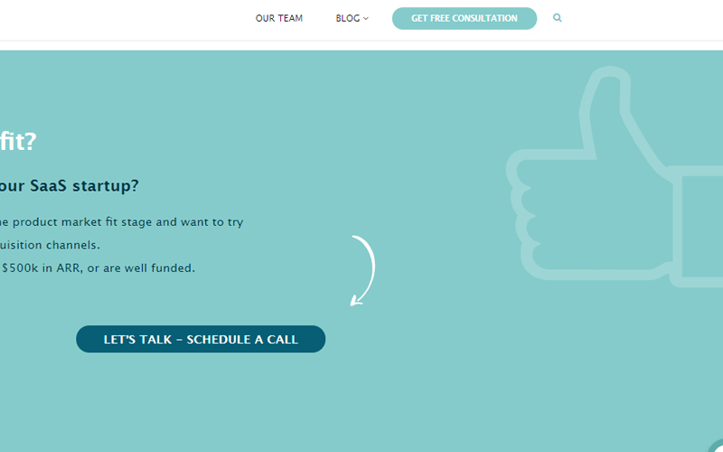 Call to action button