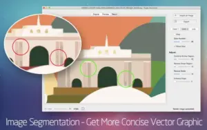Super Vectorizer Tool is used to vectorize a monument.
