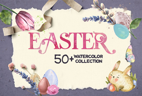 Easter Watercolor Collection For FREE