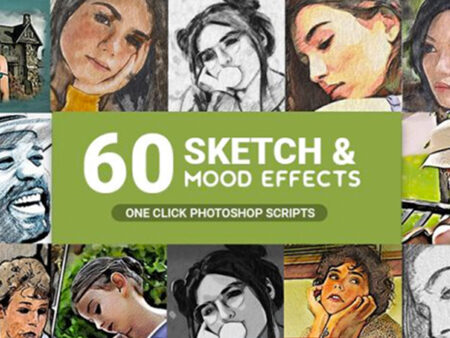 60 Pencil Sketch and Mood Effects Bundle Feature Image