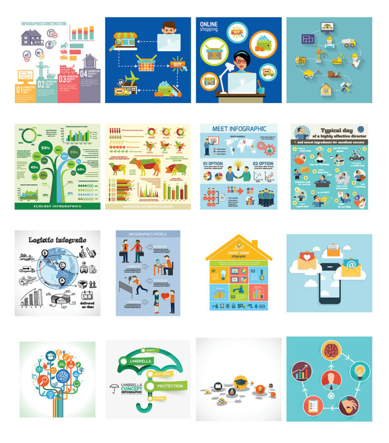 200+ Super Editable Infographics Pack | DealFuel