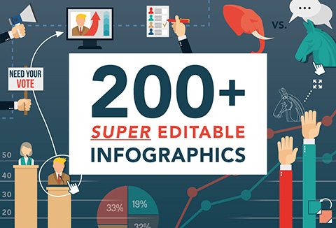 200+ Super Editable Infographics