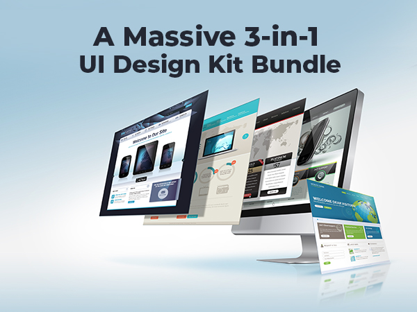A Massive 3-in-1 UI Design Kit Bundle