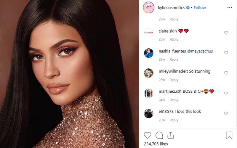 Online Brand Promotion - Kylie Jenner Instagram Post