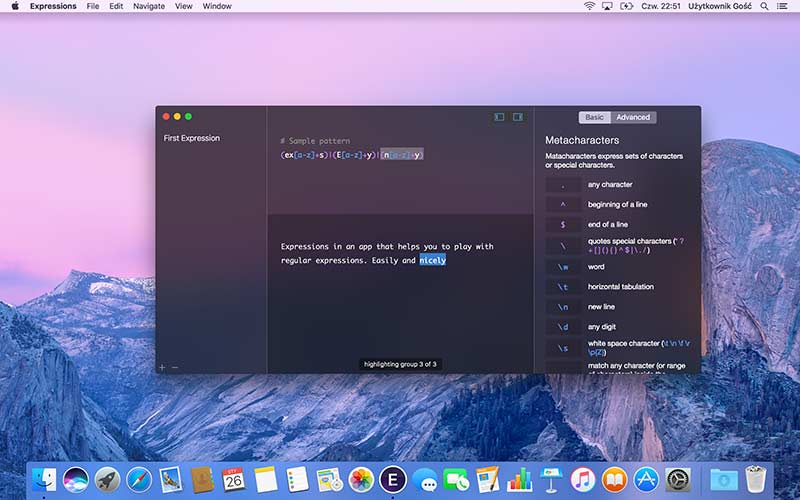 Expressions App For Mac To Write Regular Expressions - Preview 2