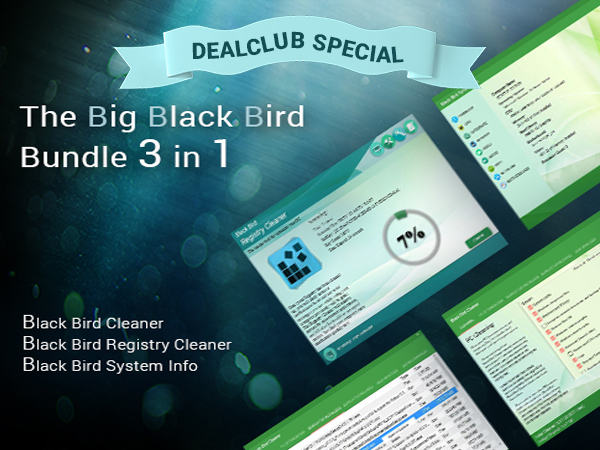 Clean Up & Fasten Your PC With Big Black Bird 3-in-1 Bundle - PC Cleaner| Lifetime